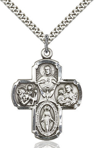 .925 SILVER 4-WAY MEDALLION