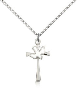 STERLING SILVER CROSS/WHITE HOLY SPIRIT