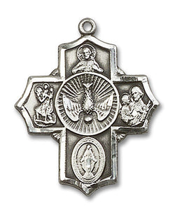 Sterling Silver 5-Way Medal