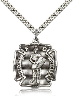 STERLING SILVER ST FLORIAN MEDAL
