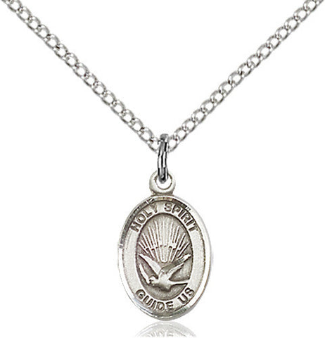 STERLING SILVER HOLY SPIRIT OVAL MEDAL