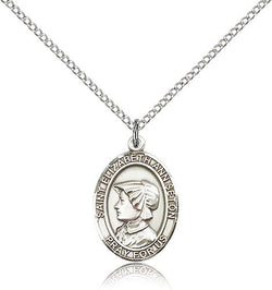 STERLING SILVER ELIZABETH ANN SETON MEDAL (OVAL)