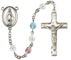 Brass Rosary with 6mm Multi-Colored Beads
