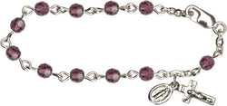 Amethyst Infant Rosary Bracelet