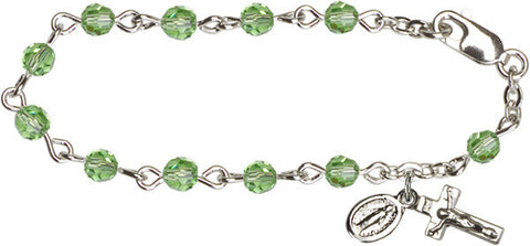 Peridot Infant Rosary Bracelet