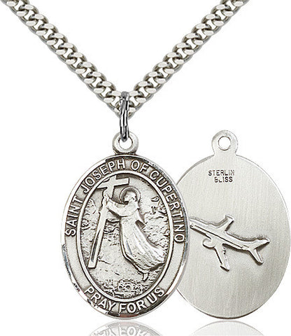 SILVER ST JOSEPH CUPERTINO MEDAL (OVAL)
