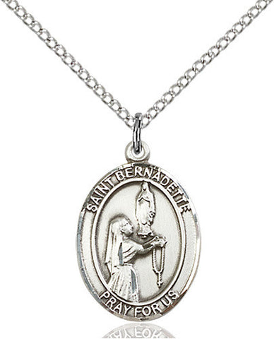 .925 SILVER ST BERNADETTE MEDAL OVAL