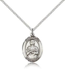 OVAL STERLING SILVER ST KATERI MEDAL