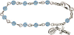 Aqua Infant Rosary Bracelet
