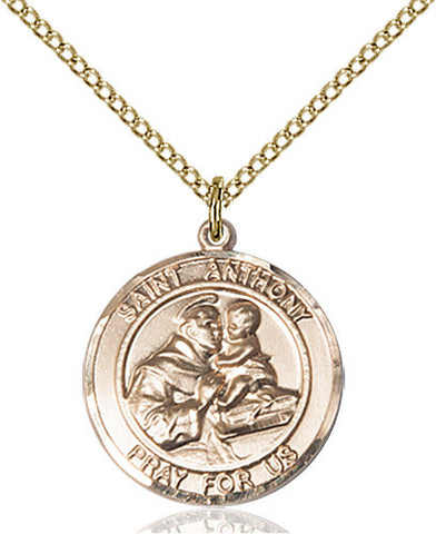 GOLD FILLED ROUND ST. ANTHONY MEDAL