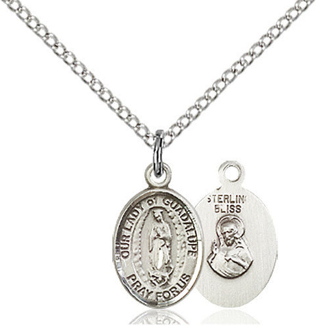 SILVER OUR LADY GUADALUPE MEDAL (OVAL)