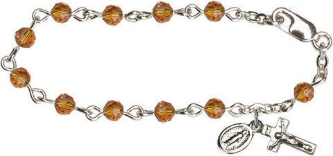 Topaz Infant Rosary Bracelet