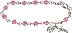 Rose Infant Rosary Bracelet