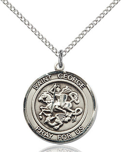 STERLING SILVER ST. GEORGE NECKLACE