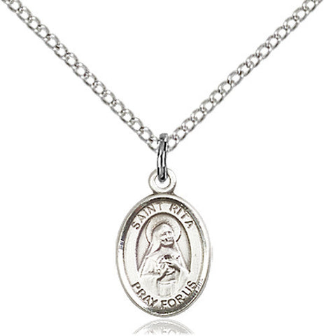 OVAL SILVER SAINT RITA MEDAL