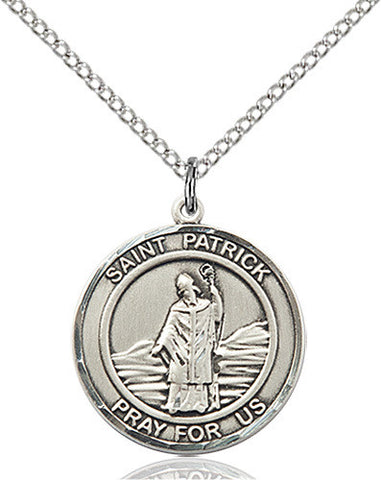 ROUND STERLING SILVER ST. PATRICK MEDAL