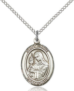 STERLING SILVER ST CLARE MEDAL OVAL