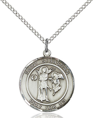 STERLING SILVER ST. SEBASTIAN MEDAL