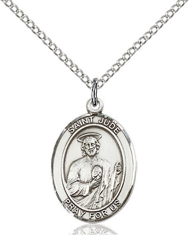.925 STERLING SILVER ST JUDE OVAL MEDAL