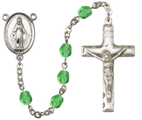 Brass Rosary with 6mm Peridot Beads