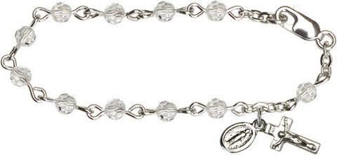 Crystal Infant Rosary Bracelet
