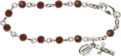 Garnet Infant Rosary Bracelet