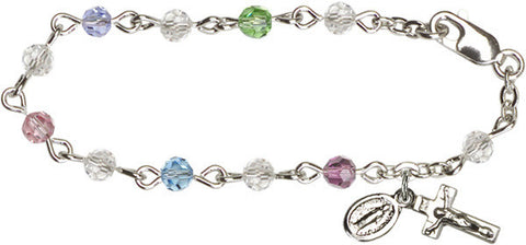 Multi-Colored Infant Rosary Bracelet