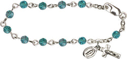 Zircon Infant Rosary Bracelet