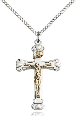 GF/STERLING SILVER CRUCIFIX ENGRAVED