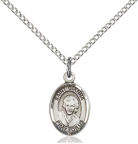 OVAL STERLING SILVER ST GIANNA MEDAL