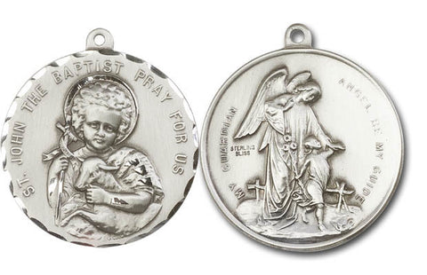 Unique Silver Saint John The Baptist Medal