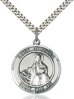 STERLING SILVER ST. DYMPHNA MEDAL