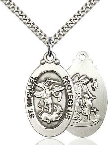 STERLING SILVER ST MICHAEL MEDAL