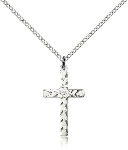 STERLING SILVER CROSS ENGRAVED