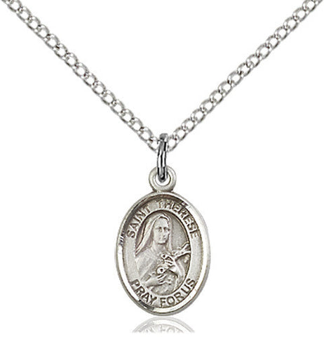 .925 SILVER ST THERESE PENDANT (OVAL)